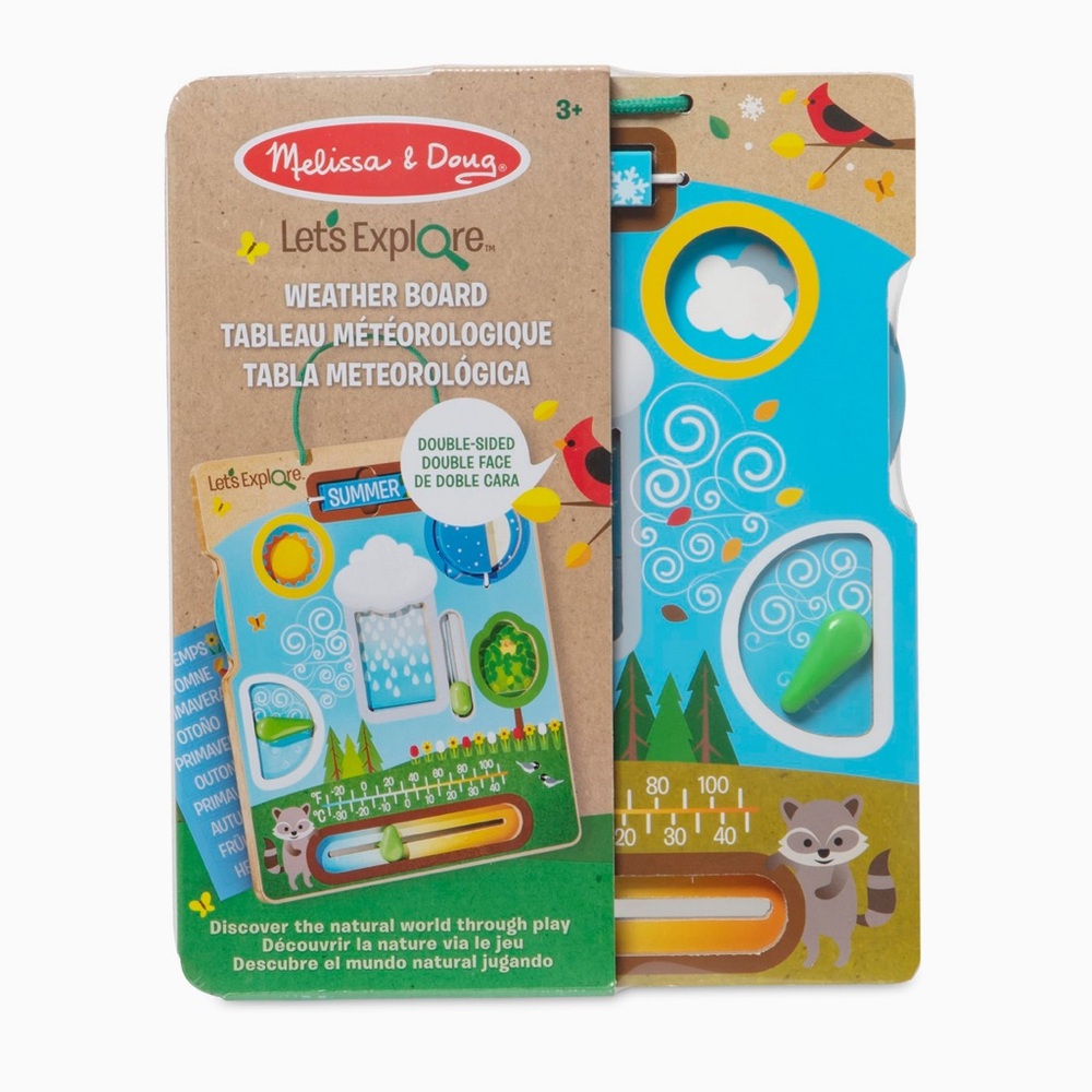 New Melissa & Doug Let's Explore Wooden Weather Board